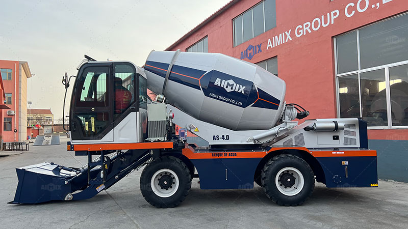 AS-4.0 self loading concrete mixer was ready to Honduras