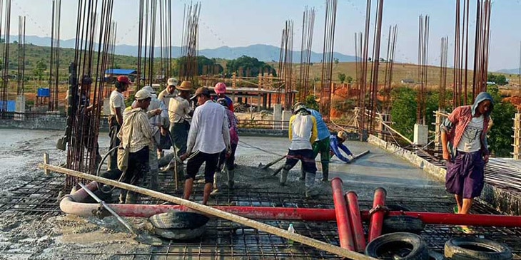 Trailer Pump for Factory Construction