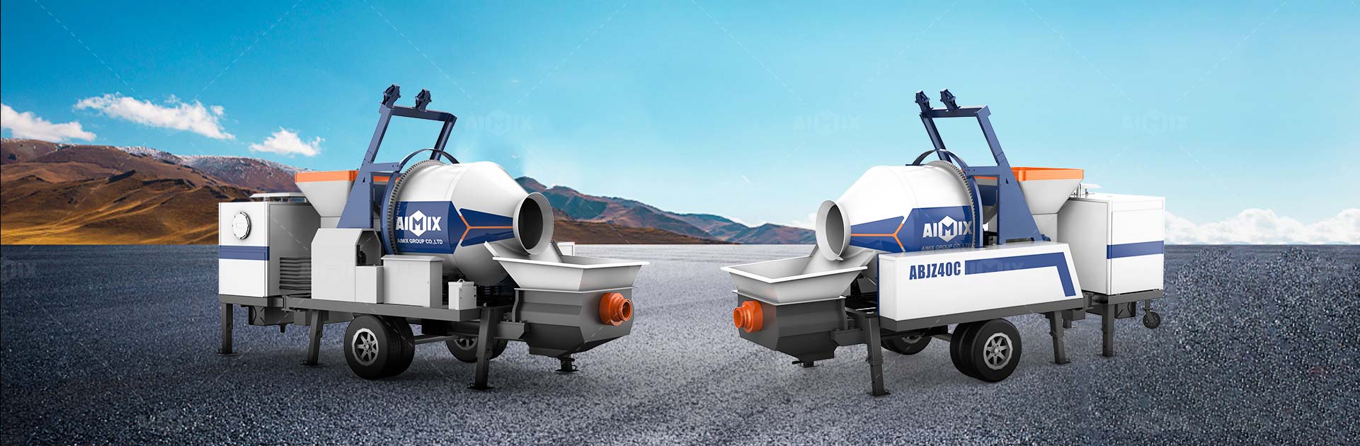 concrete mixer and pump from AIMIX Group Manufacturer
