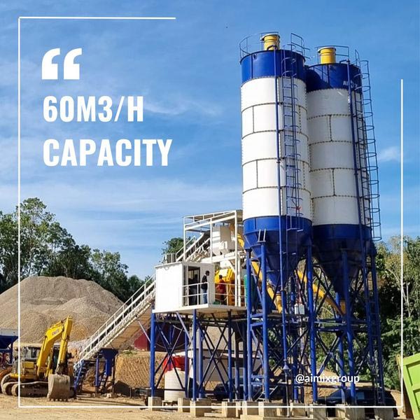 AJ60 concrete plants ready mix for warehouse construction