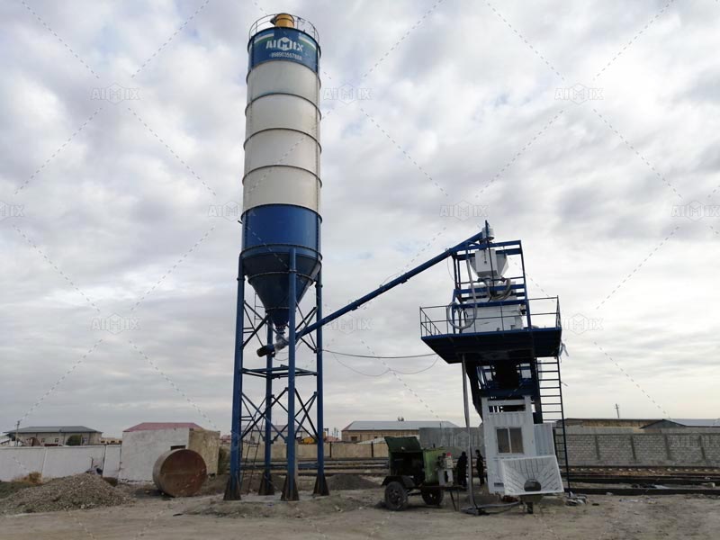 AJY35 Ready Mix Batch Plant in Uzbekistan