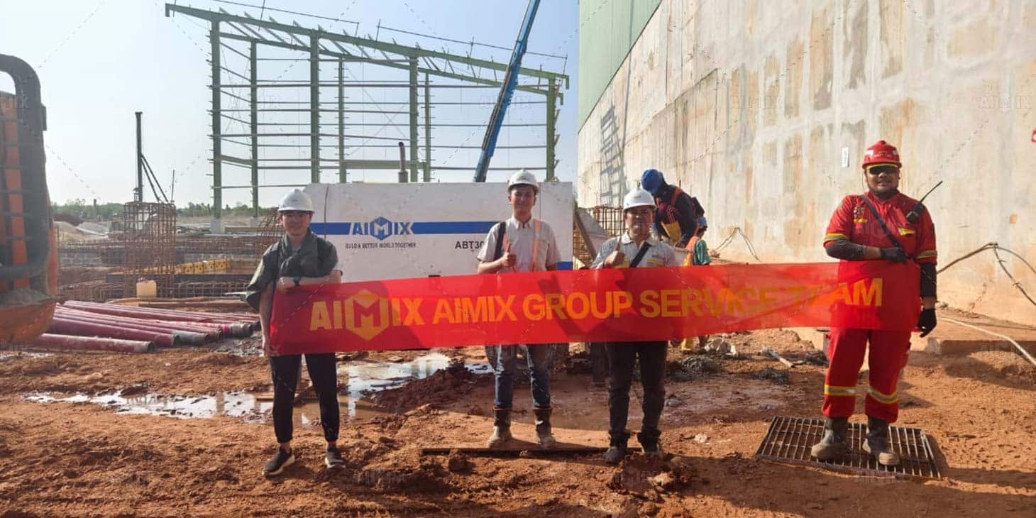 best concrete pump service feedback from Indonesian client