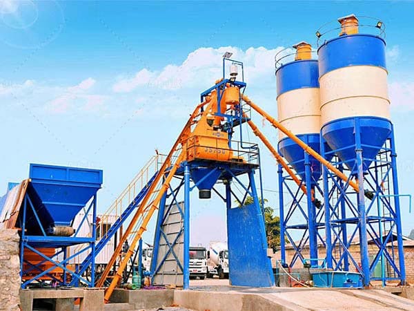 hopper type concrete batching plant ready mix