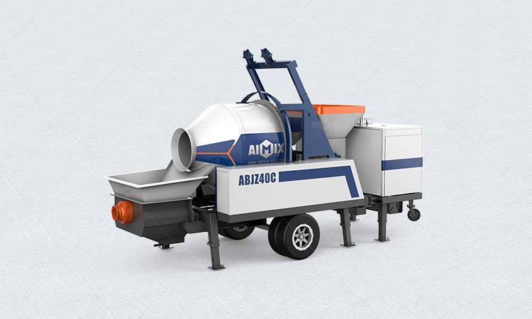 ABJZ40C Diesel Concrete Mixer Machine with Pump Indonesia