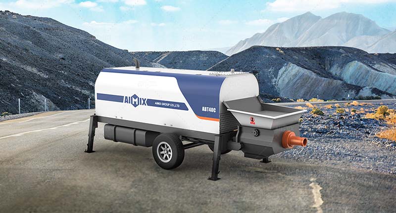 ABT40C diesel engine ready mix concrete pump