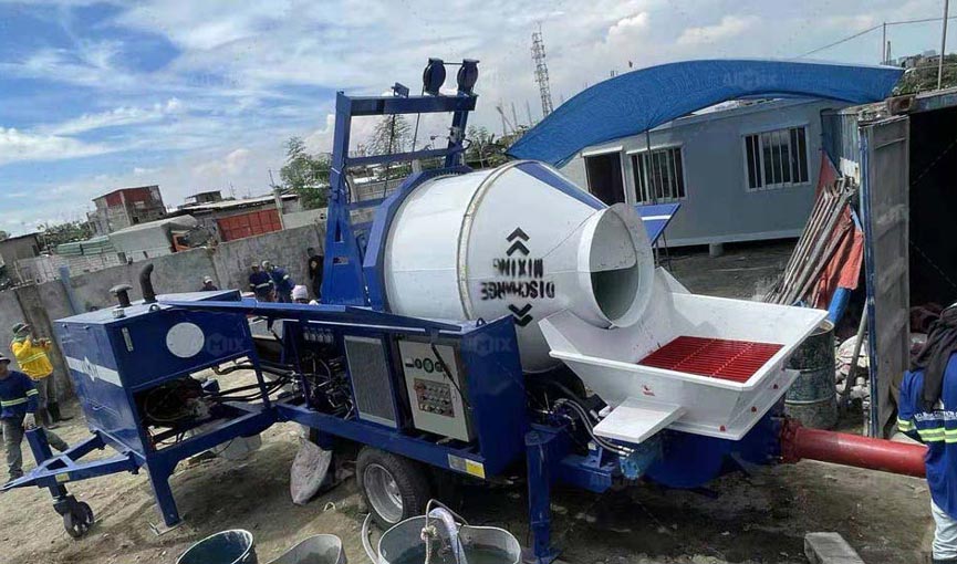 ABJZ40C concrete mixer pump used for warehouse construction