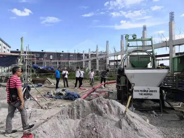 pumping concrete through concrete puming machine small