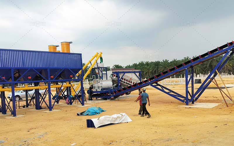 AJSY35 Portable Concrete Plant in Malaysia For Urban Roads
