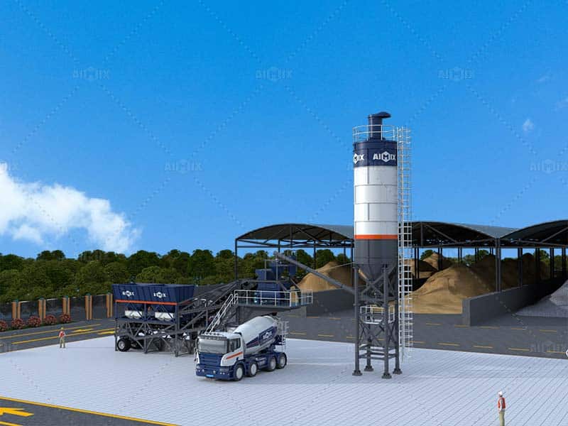 AJY25 Portable Concrete Plant for Sale