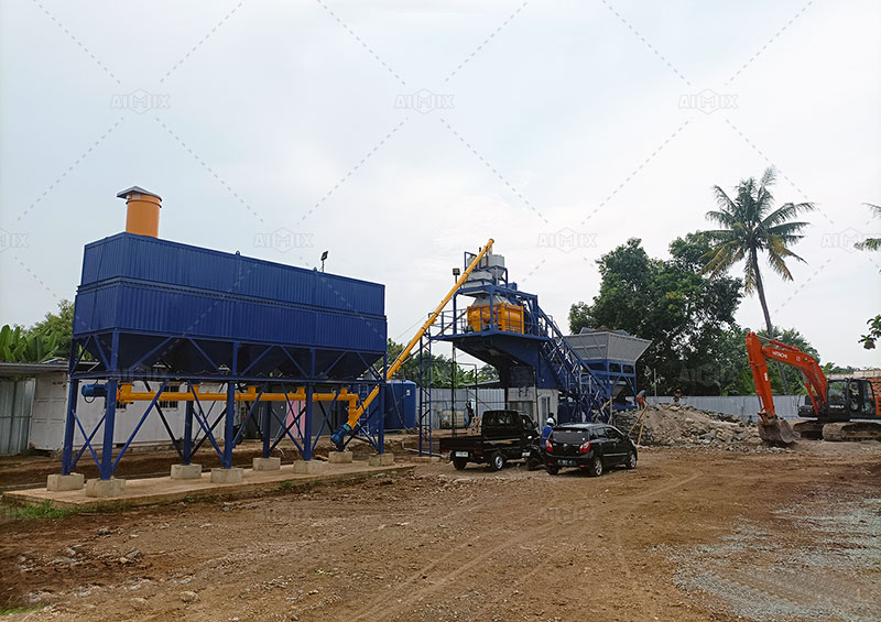 AJY60 Mobile Batch Plant Equipment in the Philippines For Commercial Concrete Production