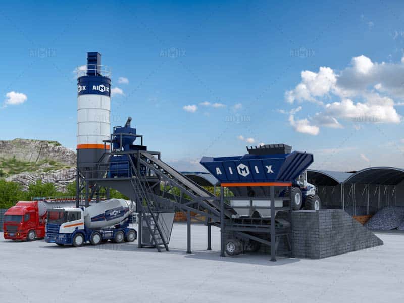 AJY60 Portable Concrete Batching Plant