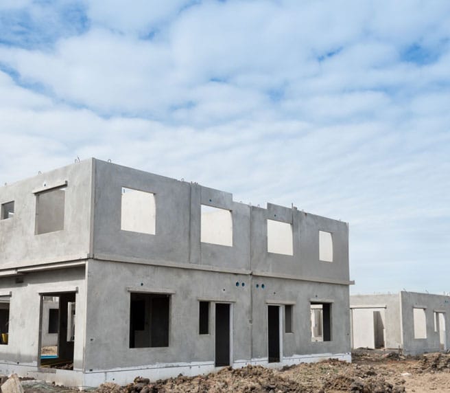 Civilian Building Construction through concrete plant