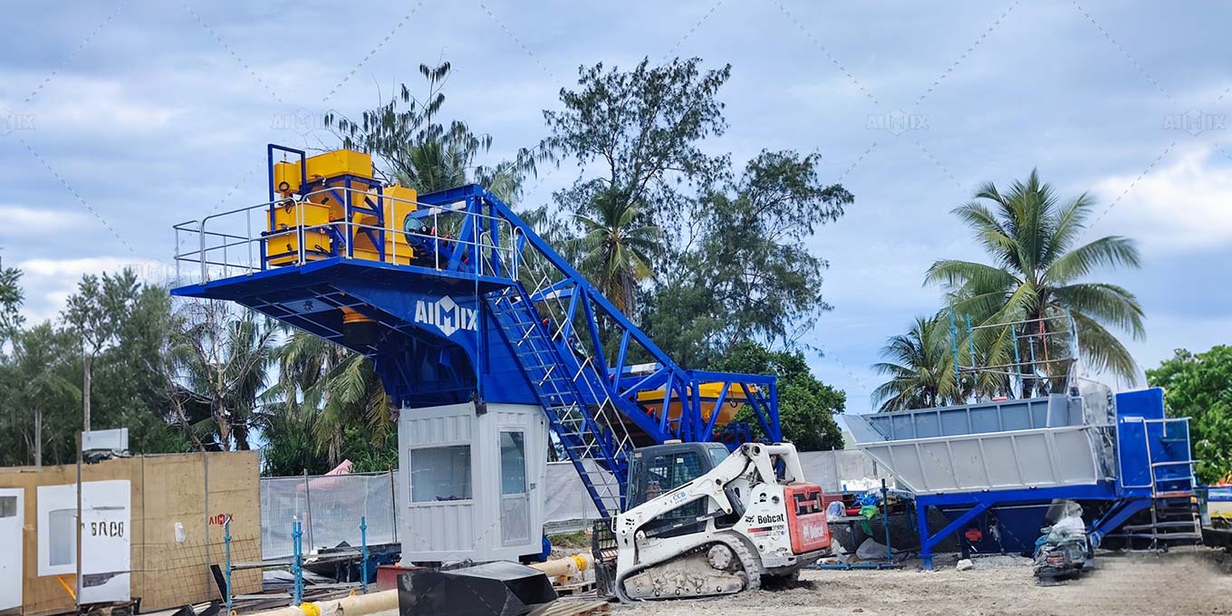 operation of dry batching plant on-site