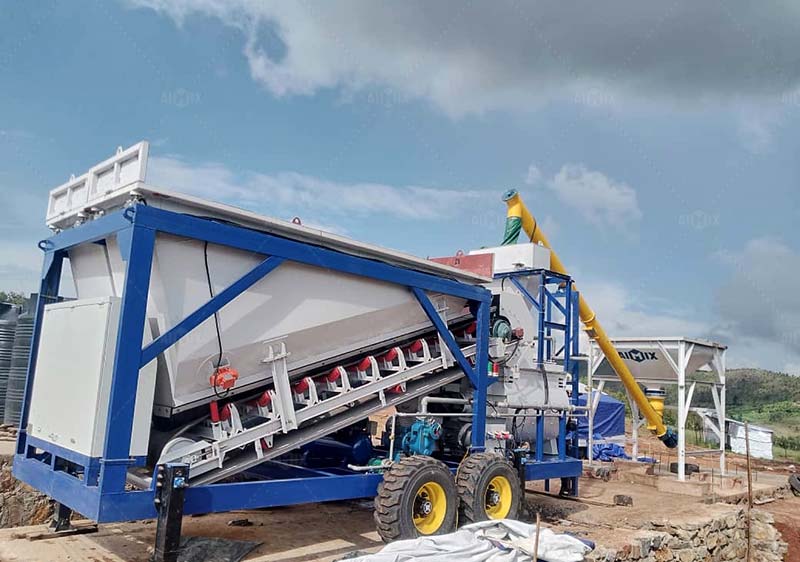 AJSY compact small concrete plant for sale