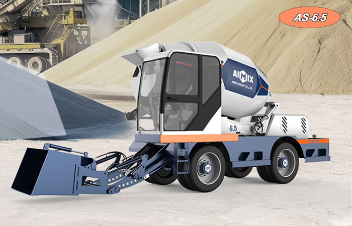 AS-6.5 self concrete mixer truck in USA
