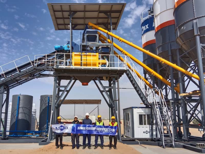 After-sales support for AIMIX concrete plant on-site