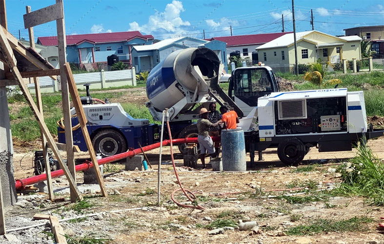 Concrete Mixers and Concrete Pumps for house construction in Antigua
