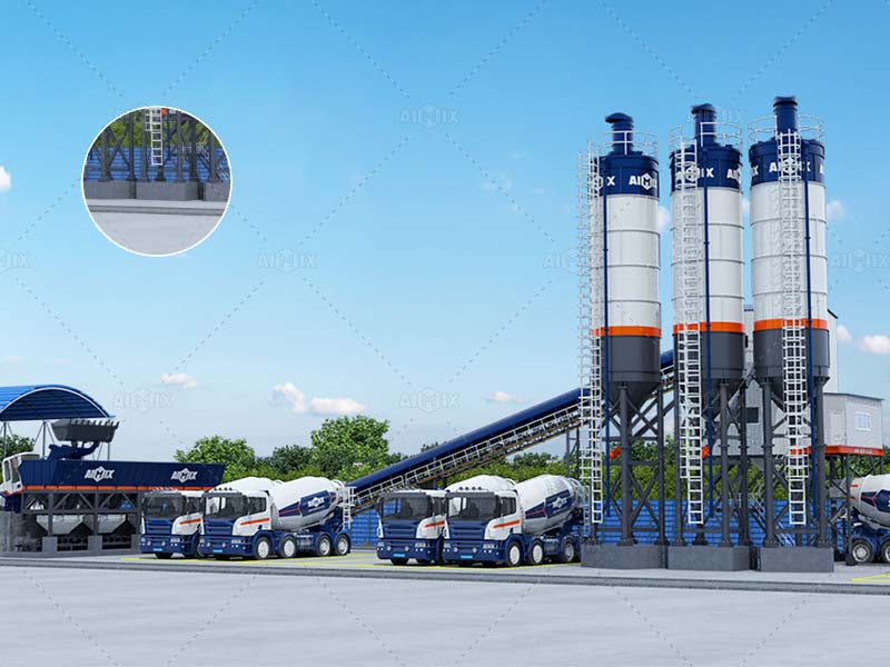 stationary type concrete plant