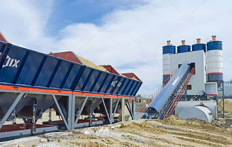 AJ180 – โรงงานคอนกรีตแบบนิ่งที่มีกำลังการผลิตขนาดใหญ่ในคาซัคสถาน