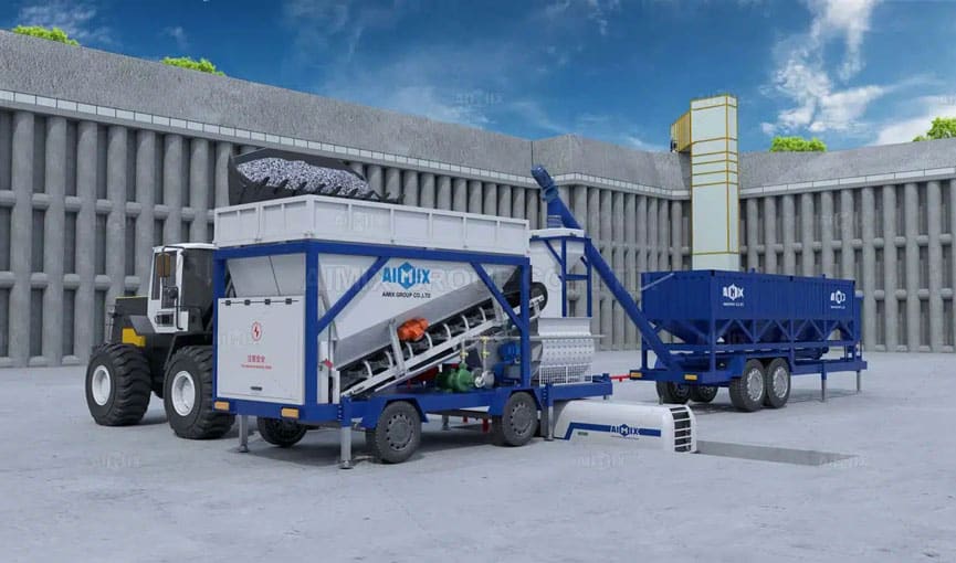 AJSY compact concrete production machine