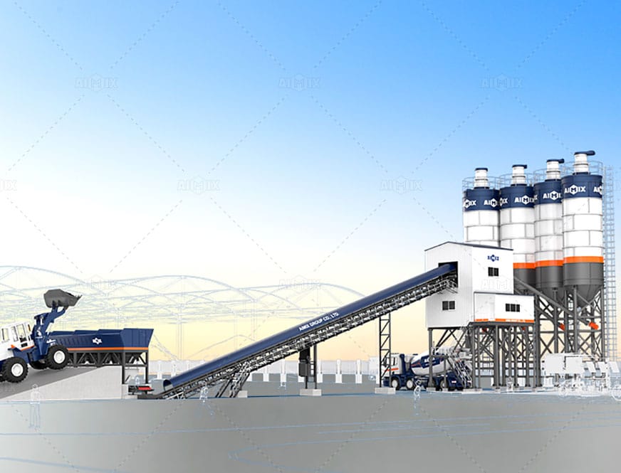 Belt type concrete plant manufacturer - AIMIX