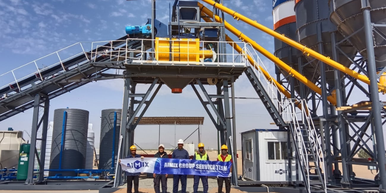 After-sales service for sold concrete plant in Saudi Arabia