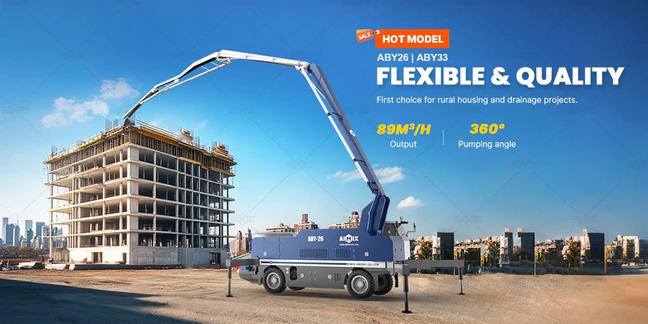 Concrete Boom Pumps-wheeled mounted type