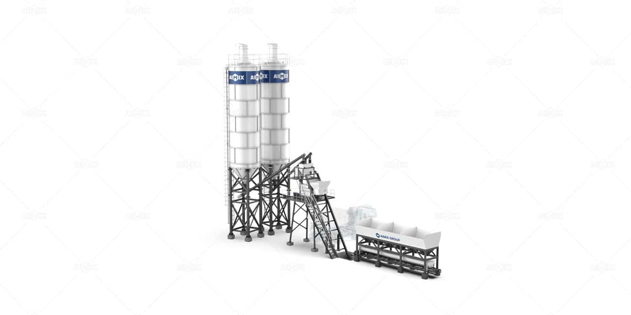 hopper feeding type ready mix plant