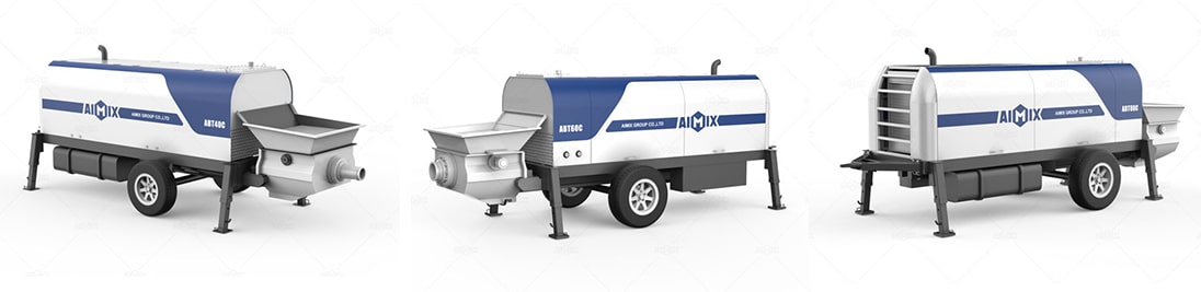 Mobile Trailer Concrete Pump Machine