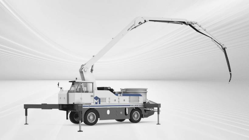 Wheeled type Boom Pump and Mixer Machine