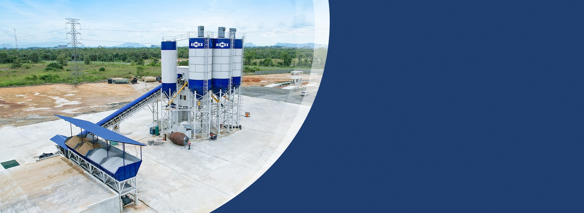 AJ180 batching plant site tour banner