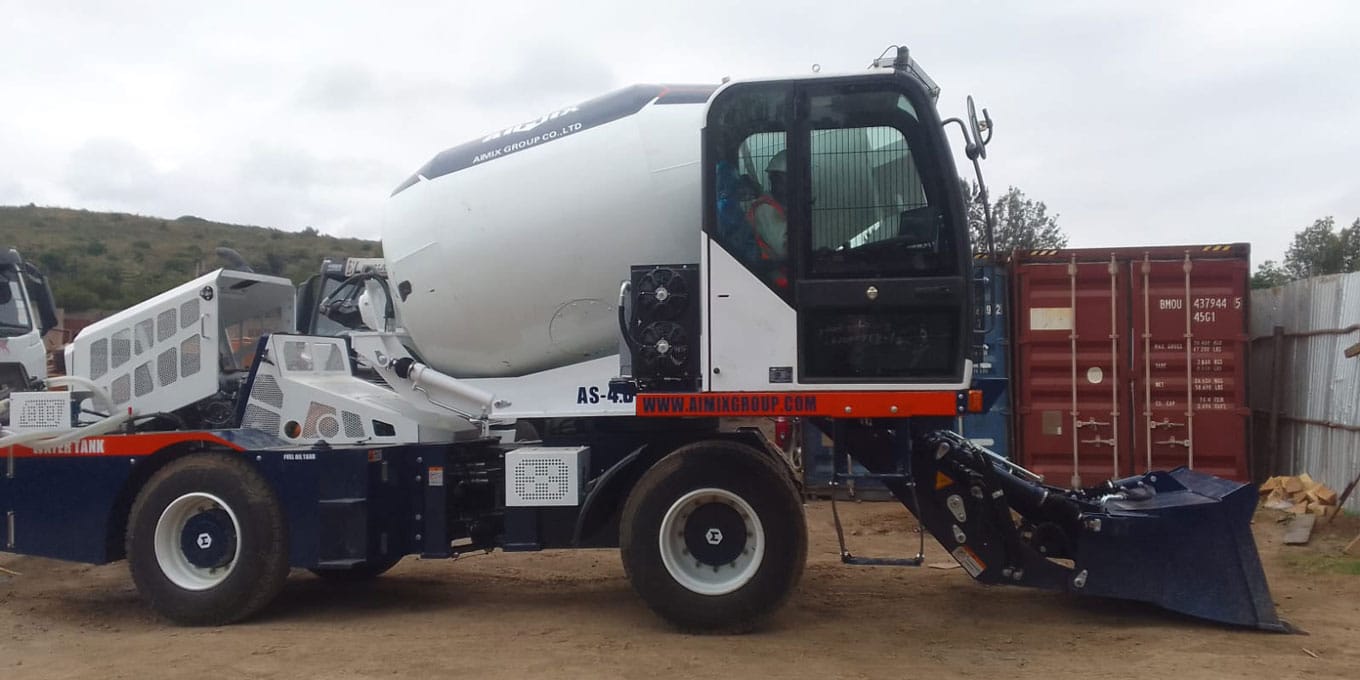 Unloading Mixer on-site in Kenya