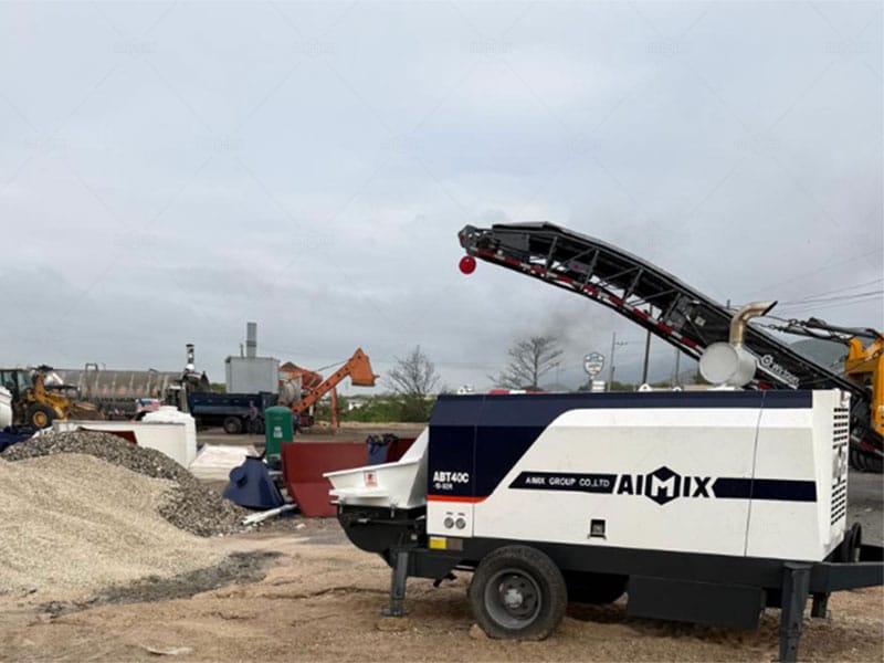 ABT40C diesel concrete pump machine for construction in Guatemala