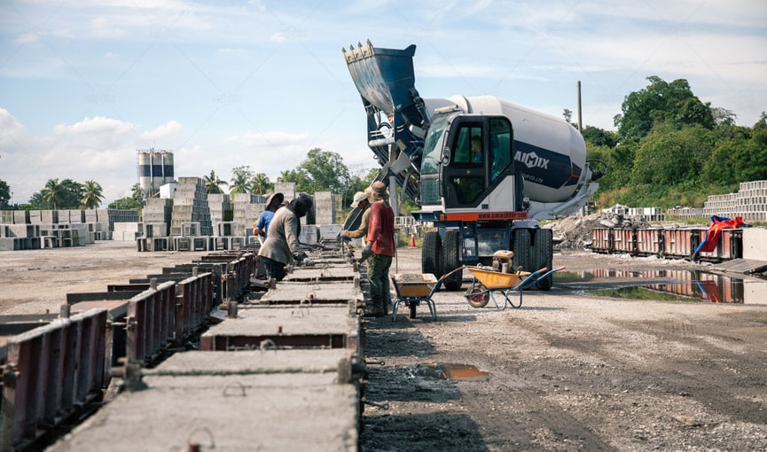 AS-4.0 Concrete Self Loading Mixer Solution for Precast Concrete Production