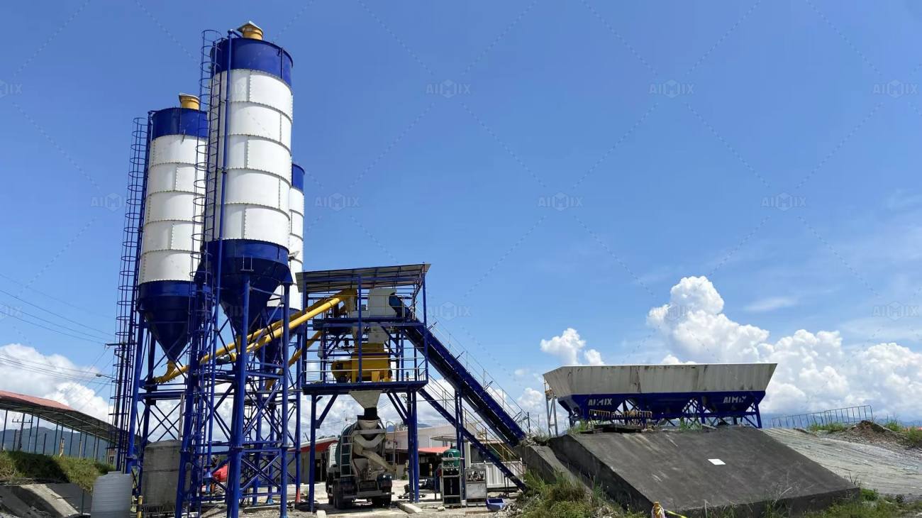 Choose the suitable type of concrete batching plant from AIMIX