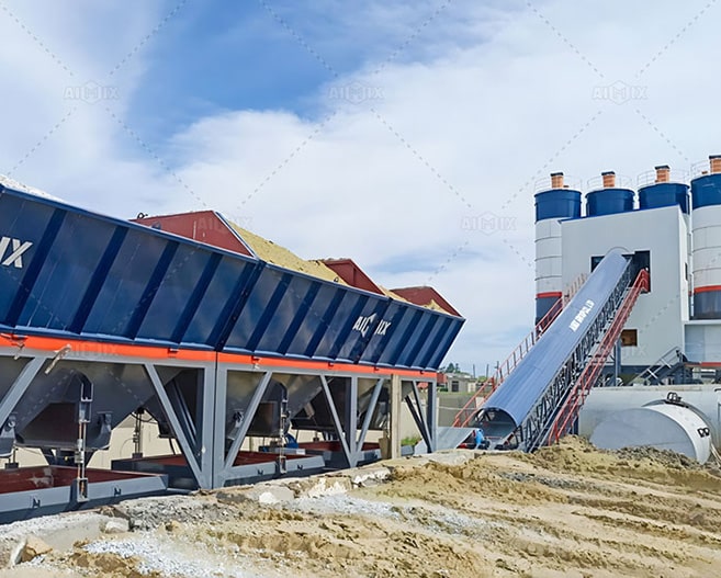 AJ180 central concrete plant in Kazakhstan