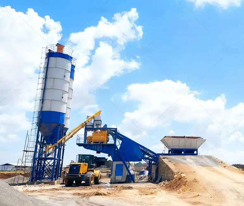 AJ60 ready mixed concrete plant for Real Estate Projects in Ethiopia