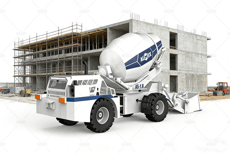AS 1.8 Small Self Loader Concrete Mixer UK