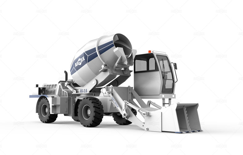 AS 2.6 Self Loading Concrete Mixer Truck in Ethiopia