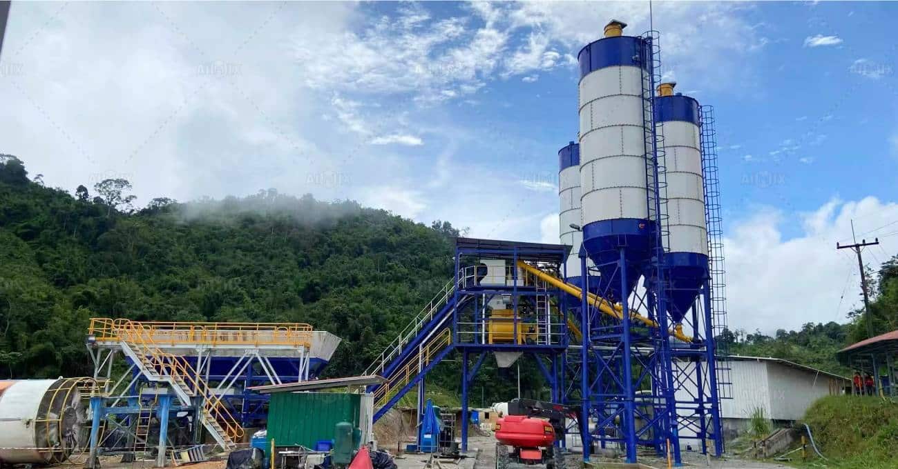 ready mixing plant operation on-site