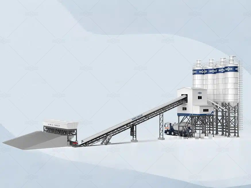 stationary type central mix plant