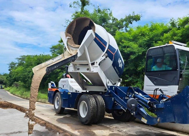 AS-5.5 Self-Loading Concrete Mixer for Road Construction in Victoria