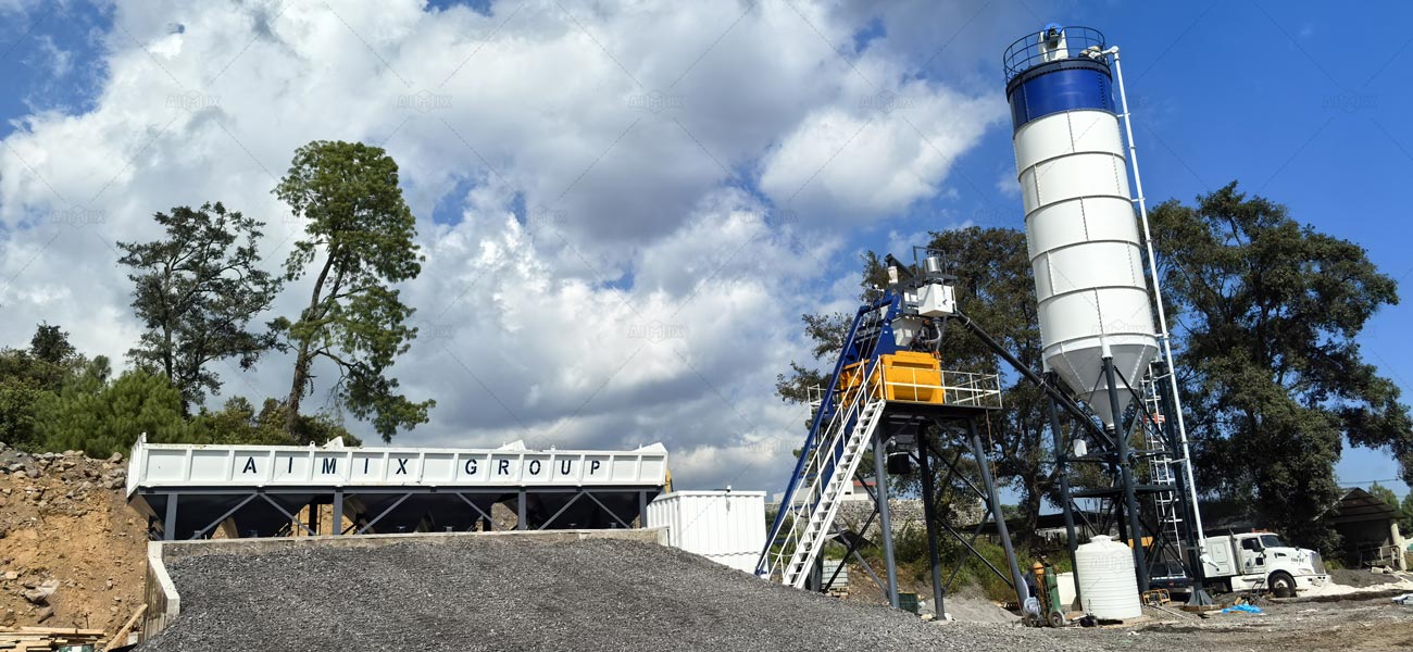 Client buying AJ50 concrete plant for Efficiency and Business Expansion