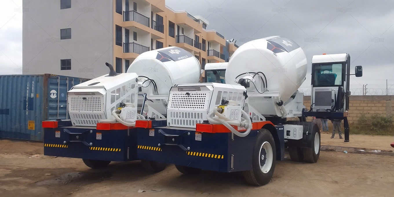 2 units of large concrete mixers in Kenya for building construction