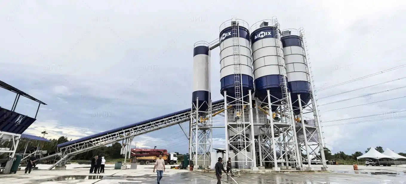 Large Concrete Batching Plant in Malaysia