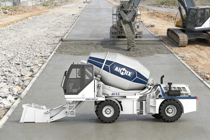 AS-5.5 self concrete mixing amchine in Tanzania