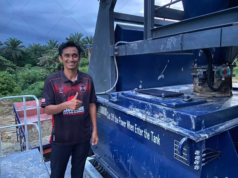 Malaysian clients giving positive feedback on AIMIX concrete batching plant performance and service