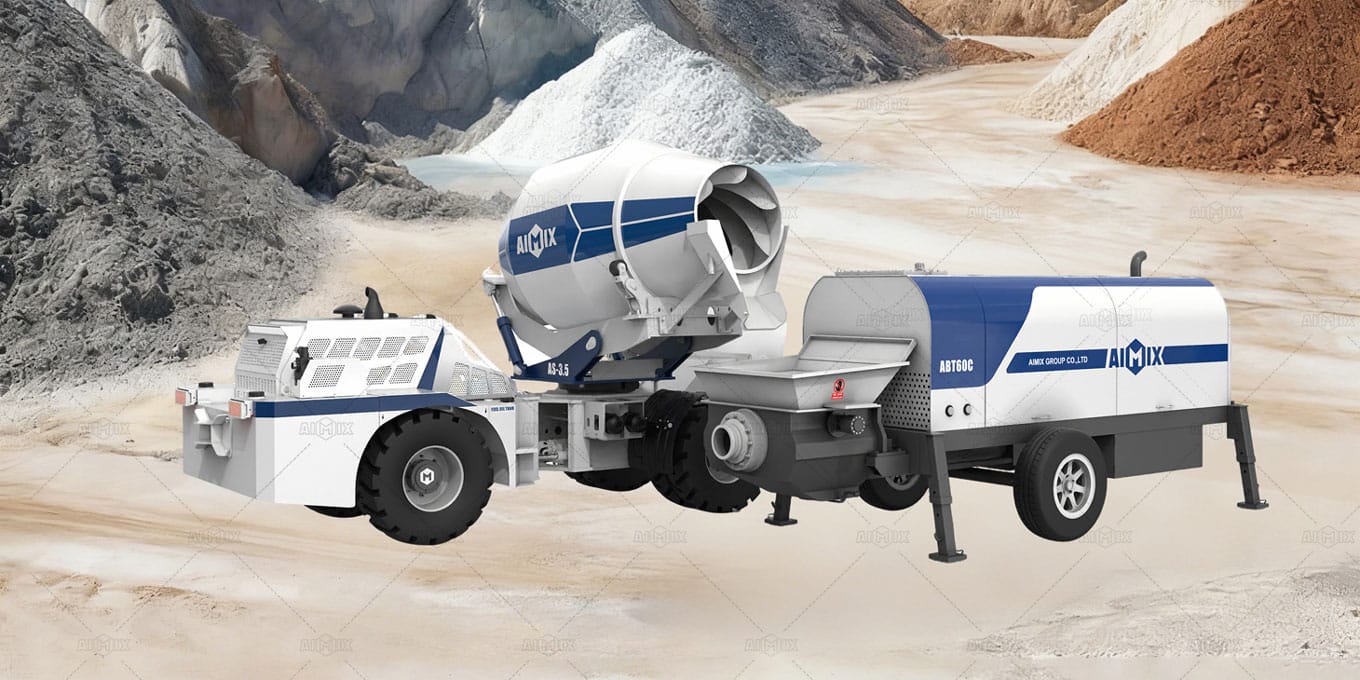 combo of self concrete mixer and concrete pump in Nigeria