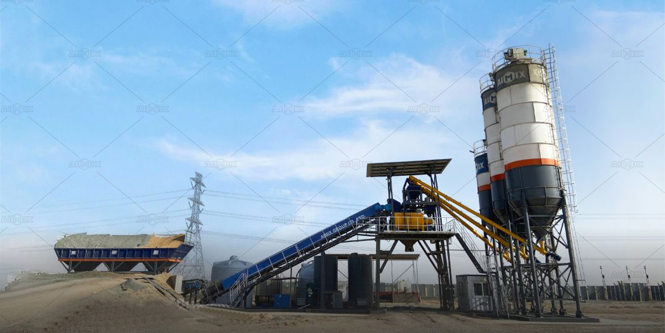 AJM75 Foundation-free Concrete Plant Operating In Saudi Arabia