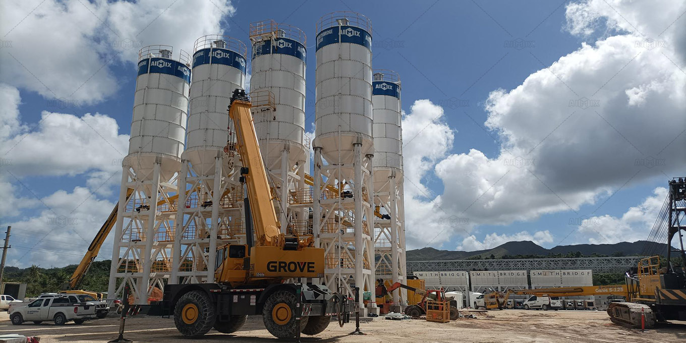 Installation of AJ180 batching plant in Guam